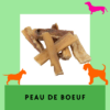 Peau Bœuf ou Agneau Séchée Friandises à mâcher longue durée Mastication chien Pet greens