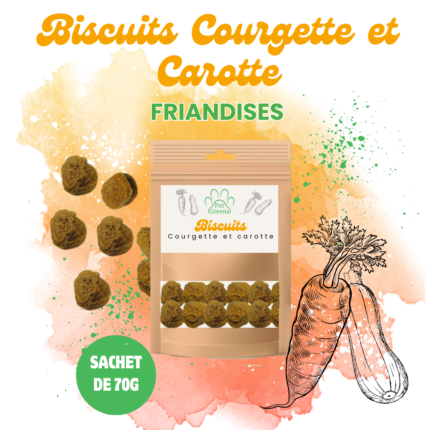 Biscuits Courgettes et Carottes végétariens pour chiens