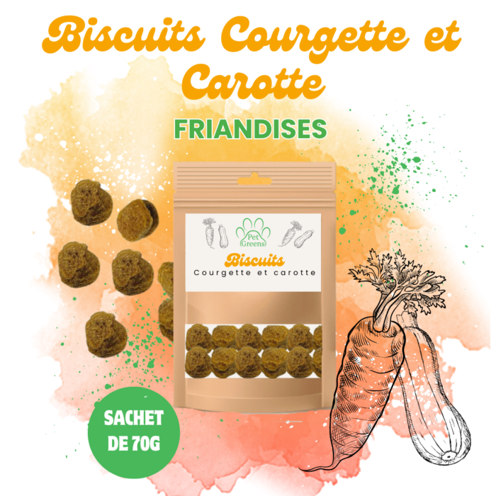 Biscuits Courgettes et Carottes végétariens pour chiens