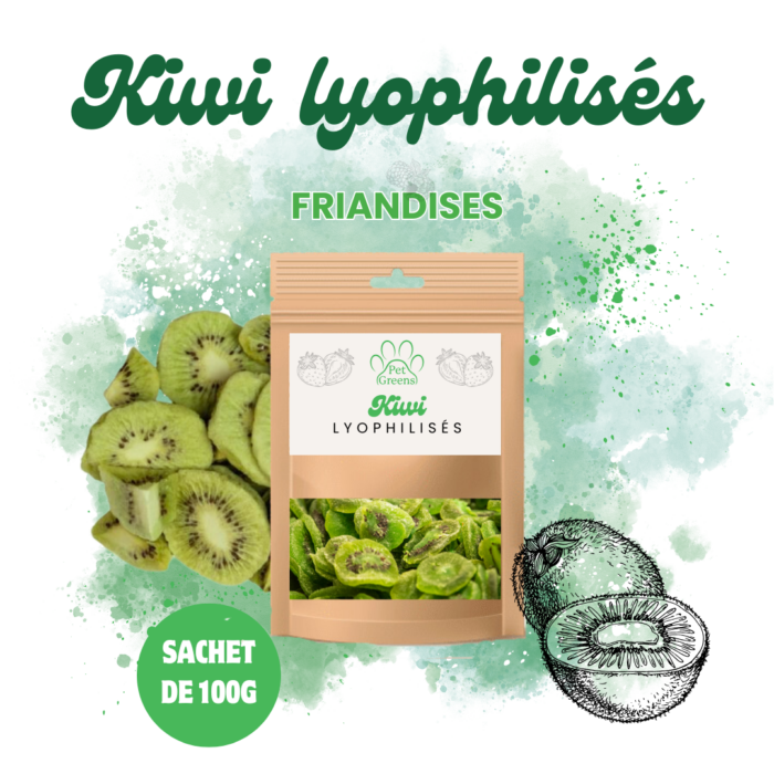 Kiwi Lyophilisés Friandises pour chiens