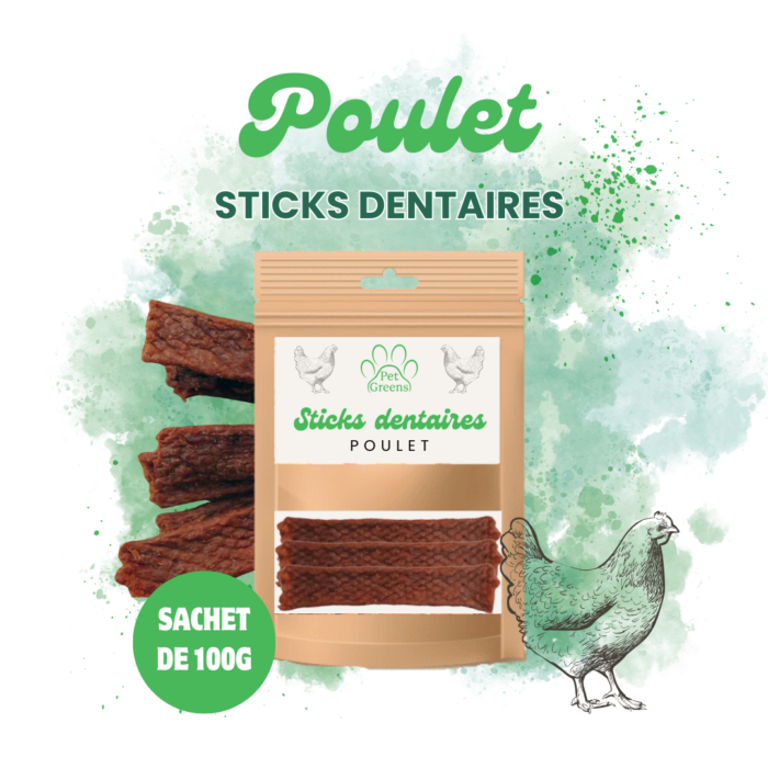 Stick Dentaire Naturel Poulet pour chien