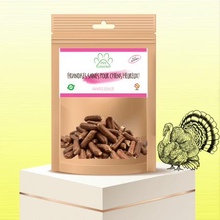 Saucisses de Dinde Friandises Naturelles pour Chiens