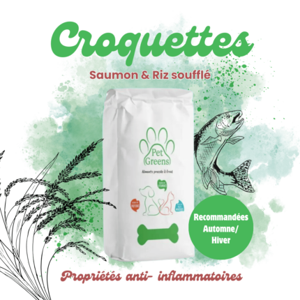 Croquettes naturelles Saumon et Riz Soufflé