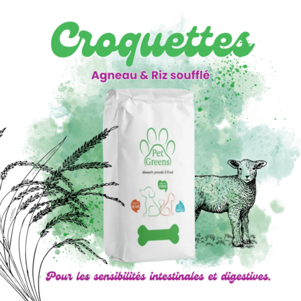 Croquettes naturelles d'Agneau et Riz soufflé