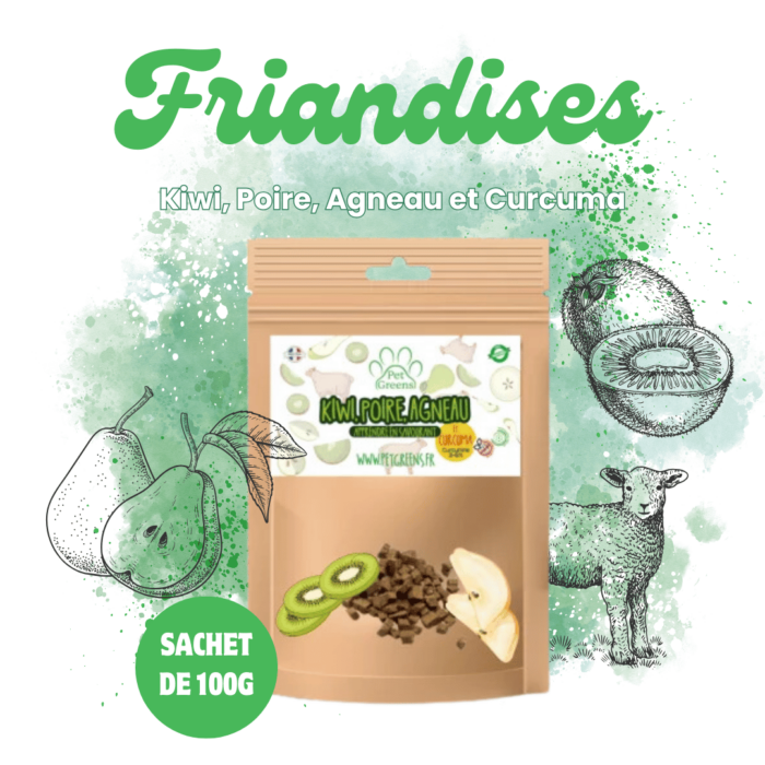 Mix de Friandises pour chiens Kiwi, Poire, Agneau et Curcuma