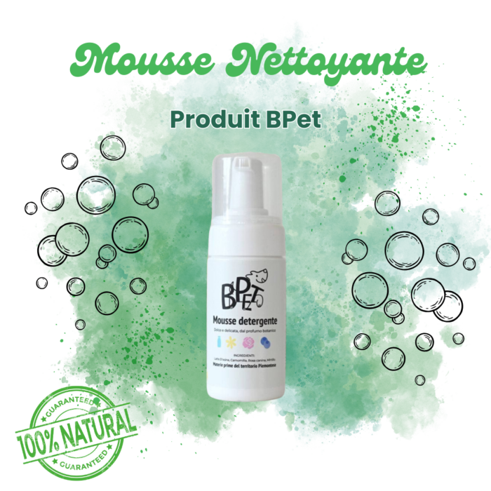 Mousse Nettoyante Naturelle BPets pour chiens